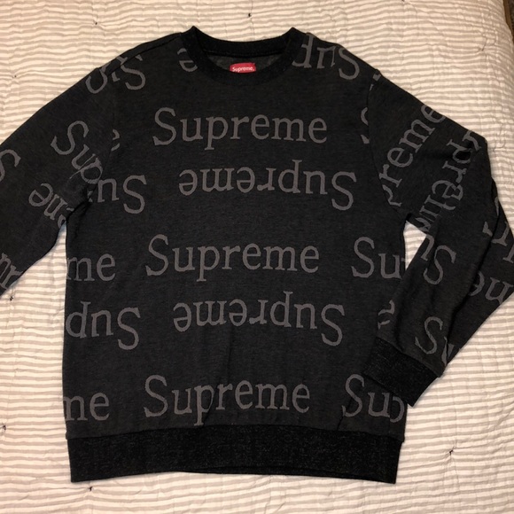 Supreme Other - Supreme Jacquard logo crewneck sweater